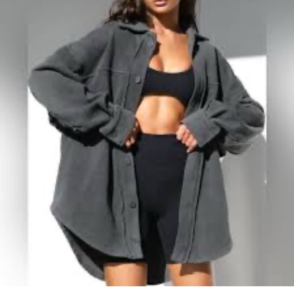 Joah Brown Gray Teddy Jacket